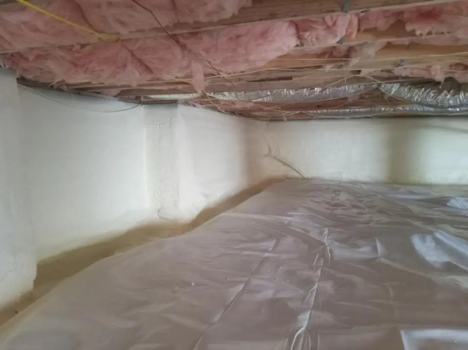 Crawl space encapsulation with closed-cell spray foam for Spray Foam Roofing in Gaffney
